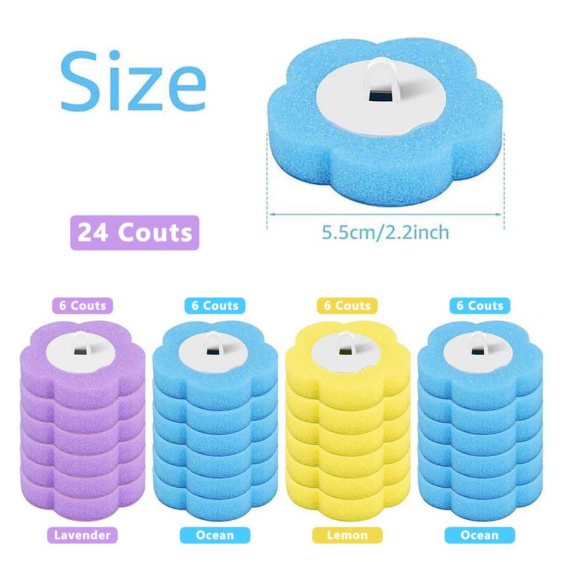Snofrid Disposable Toilet Brush, Toilet Bowl Wand Holder Set with 24PCS Cleaner Refills, Bathroom Cleaning System for Sink Bathtub Drain Wash Basin Urinal,Wall-Mount Scrubbing Toilet Brush Bathroom Cleaning Kit