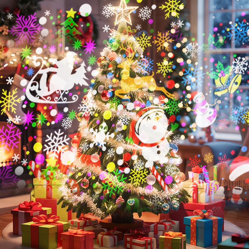 USB Rotating LED Christmas Projector Light - Holiday Party Atmosphere Lamp