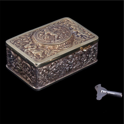 European Three-dimensional Embossed Bird Music Box
