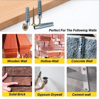 M6 Tree-Shaped Steel Wall Anchors with Screws